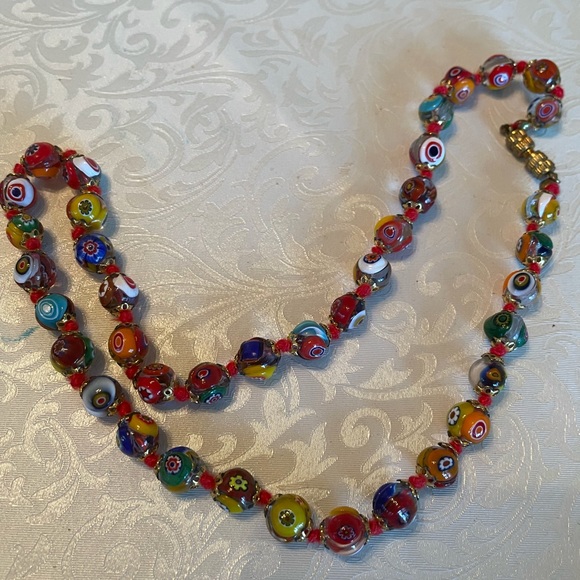 Vintage Murano Venetian Glass Beaded Necklace - Picture 1 of 8